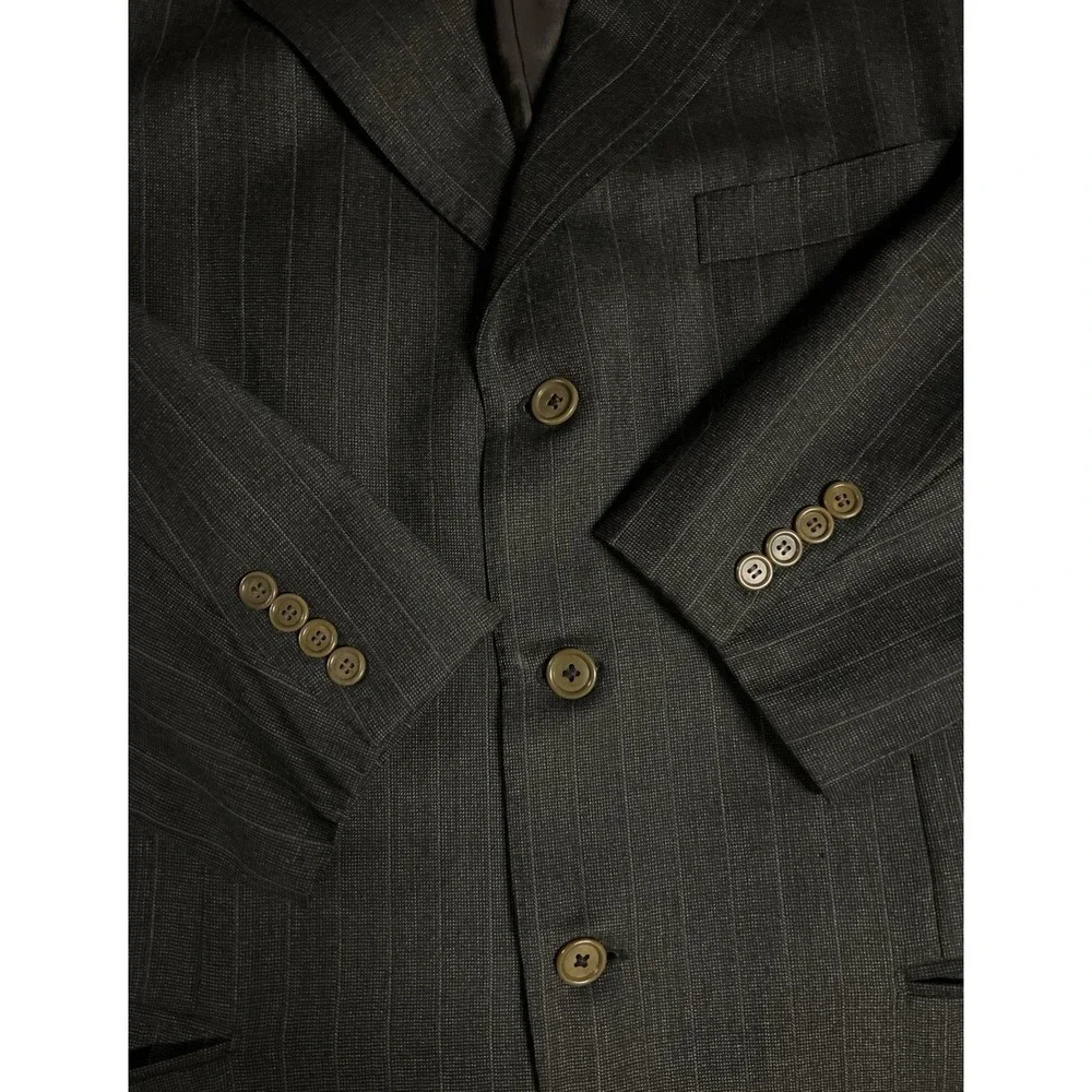 Ermenegildo Zegna Tessuto Wool Cashmere Pinstripe Blazer Tailored Mabro Italy 46